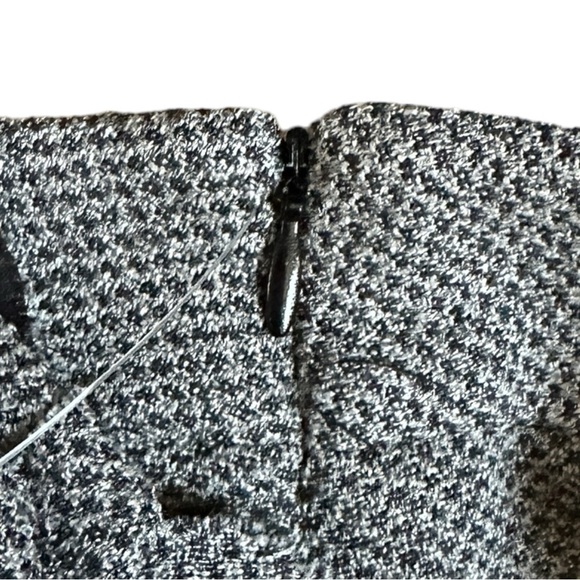 Versailles Vintage Skirt Size 10 NWT Gray Y2K Rosette Jacquard Tweed Peplum Hem - Picture 7 of 10